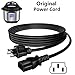 ZoneFly Original Power Cable Compatible for Insta Pot Electric Pressure Cooker, 3.3Ft, 2 - Pack, Rice Cooker, Soy Milk Maker, Microwaves and More Kitchen Appliances Replacement Cable