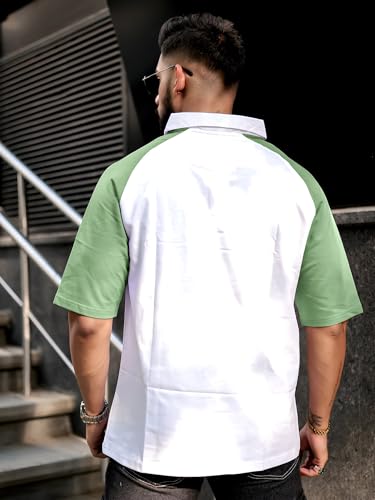 Image of Maniac || Mens || Printed ||Raglan Polo Neck || 3 /4th Sleeve || Cotton ||Oversized ||Polo T-Shirt