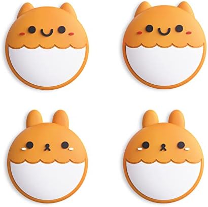 eXtremeRate PlayVital Rabbit & Squirrel Cute Switch Thumb Grip Caps, Matcha Green Joystick Caps for Nintendo Switch Lite, Silicone Analog Cover Thumbstick Grips for Switch OLED Joycon