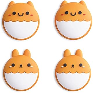 eXtremeRate PlayVital Rabbit & Squirrel Cute Switch Thumb Grip Caps, Matcha Green Joystick Caps for Nintendo Switch Lite, Silicone Analog Cover Thumbstick Grips for Switch OLED Joycon