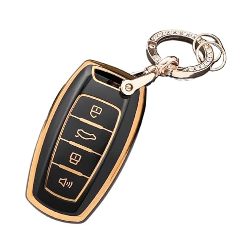 Fashion Car Key Case Cover - Stylish Shell with Keychain for Your Vehicle(G-Black SetA)