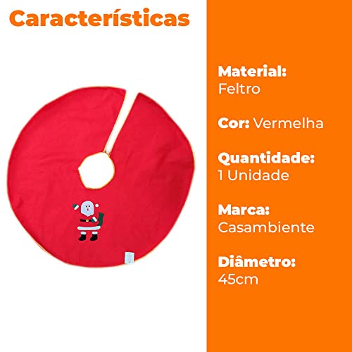 Saia para Árvore de Natal Papai Noel 45cm - Casambiente