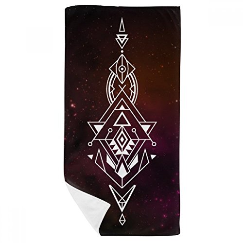 Serviette de bain alien univers 35x70cm compacte anti-perte de douceur multicolore - 2