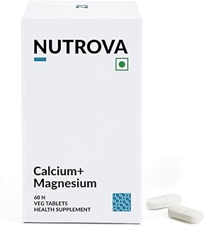 Nutrova Calcium+Magnesium | With Vitamin D3, K2-MK7 & Boron | Boosts Bone Strength, Joint & Muscle Health | High Absorptio Price In India