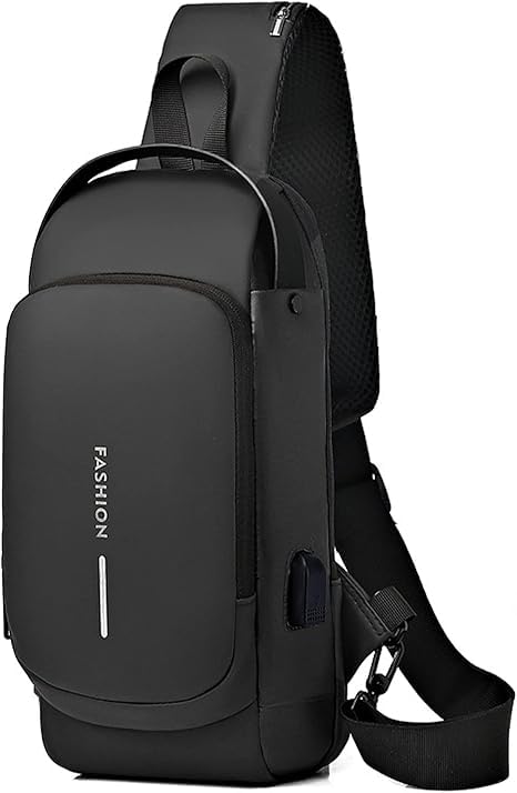 TOURISTIANO Crossbody Sling Bag, Waterproof Polyester, Hard-Shell Anti-Theft with Built-in Password Lock, Slim Lightweight...