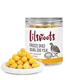 LILSNOOTS Freeze Dried Quail Egg Yolk Dog Treats 9.2oz Single Ingredient Pet Treats for Dogs, Cats, Healthy Freeze-Dried Pet Food Meal Topper Grain&Gluten&Rawhide Free No Additives Training Treats