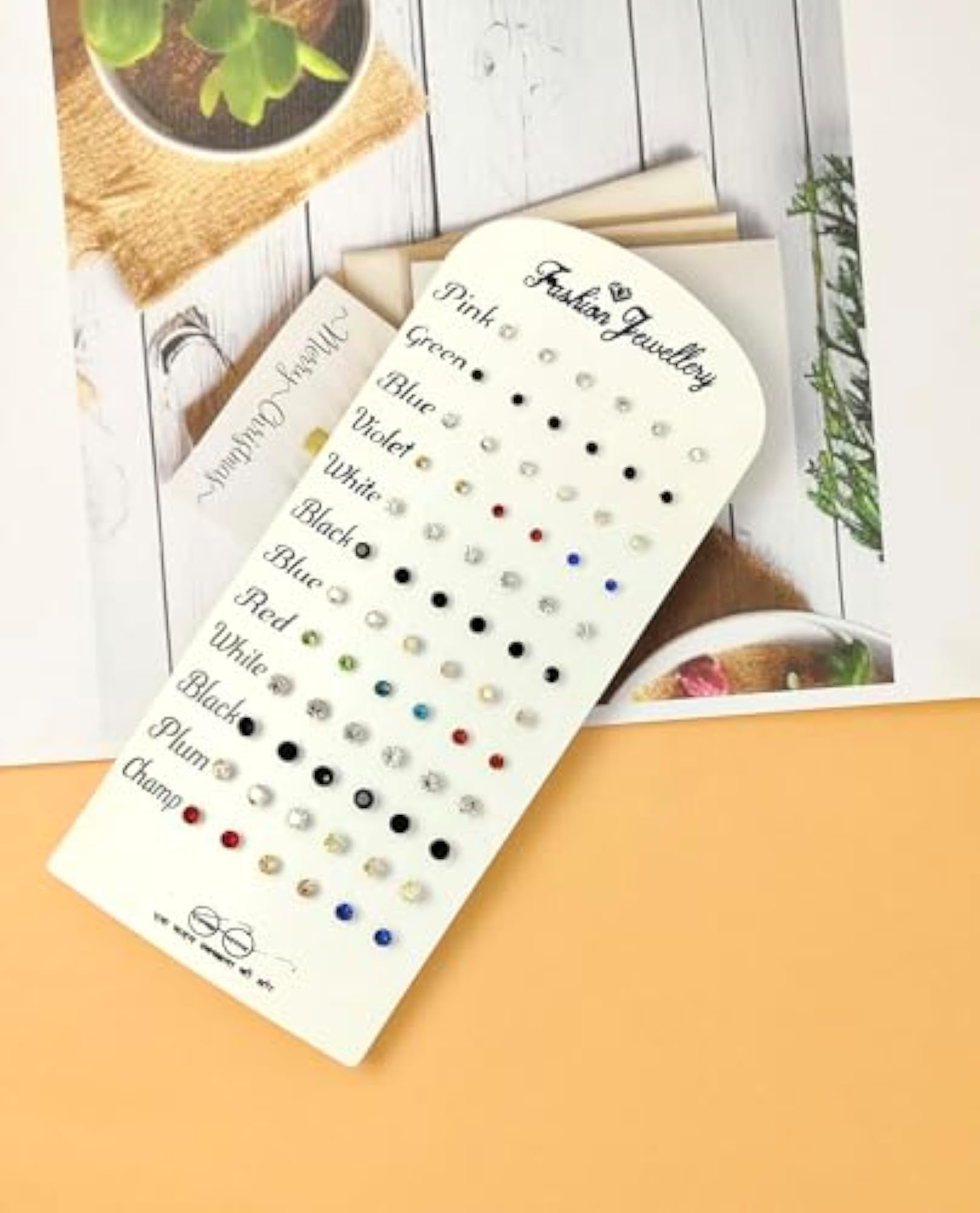 36 Pairs Rhinestone Crystal Earrings Set, Multicolor Studs