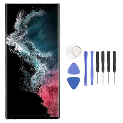 Bloc écran LCD S22 Ultra 5G vitrage tactile et afficheur assemblé sur châssis or - 7
