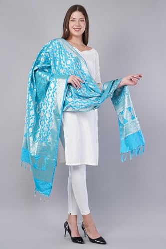 Banarasi Dupatta with Light Gold Zari Work/Women's Indian Wear Shawl/Scarf/Wrap4