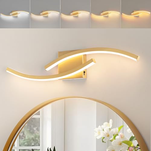 Image of 23.62 inch Vanity Light for Bathroom Lighting Fixtures Over Mirror Dimmable 5CCT Vanity Lighting Fixture Modern Bathroom Vanity Light Modern Wall lamp