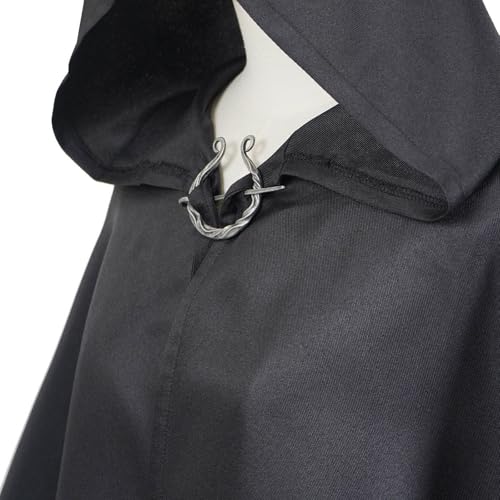Capa medieval con capucha para solucionar tu disfraz de mago y bruja gótica 2