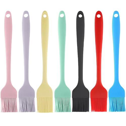 Headaze Silicone Basting Brush 7Pcs, One-Piece Pastry Brush, Bpa Free