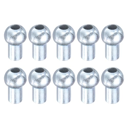 PATIKIL - PATIKIL Cable Ball Stopper, 10pcs Gym Machine Accessories for 5mm Cable Fitness Equipment Wire Rope Port Joint Replacement Parts for Home Gym Machine, Silver