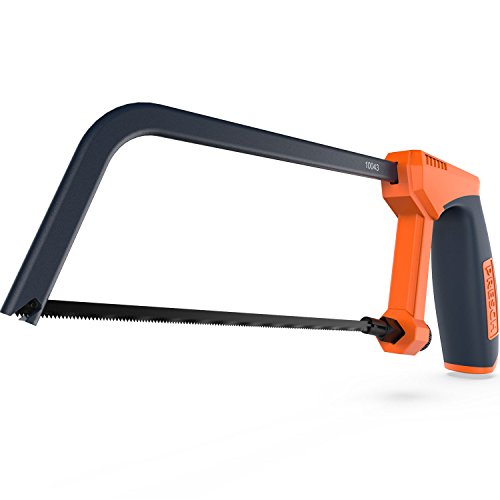 Presch Scie à métaux 150 mm – Petite scie à main avec une lame interchangeable pour coupe le métal ou le plastique – Scie multifonctions – Mini Hand Saw