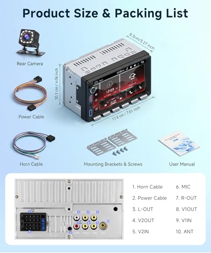 Radio Auto Doble Din con Pantalla Táctil 7 Pulgadas miniatura 7