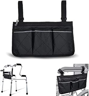 Wheelchair Armrest Accessories, Side Bags to Hang on Side with Bright Line Waterproof