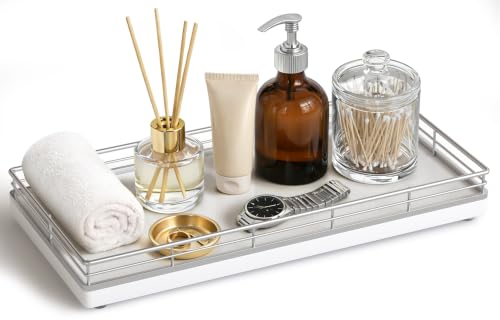 Oak Bathroom Vanity Tray for Soap & Accessories
