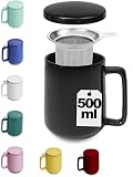 MANTIENE EL CALOR DURANTE MUCHO TIEMPO: Gracias a la tapa de cerámica, tu té favorito se mantiene caliente durante mucho tiempo. Tras preparar el té, la tapa resulta ideal para colocar el filtro y mantener la mesa libre de manchas.
