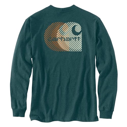 Carhartt Men's Relaxed Fit Heavyweight Long-Sleeve Pocket C Graphic T-Shirt