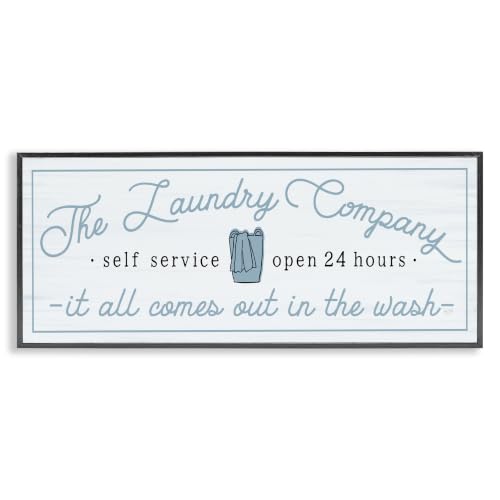 Laundry Company Humor, 10 x 24 Inch Framed Giclée Print