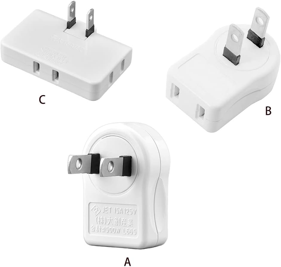 Outlet Saver 2 Prong Plug Extension Adapter 2 Outlets