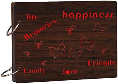 Wood Memories Photo Album With Butter Paper (26 Cm X 16 Cm X 4 Cm, Brown)