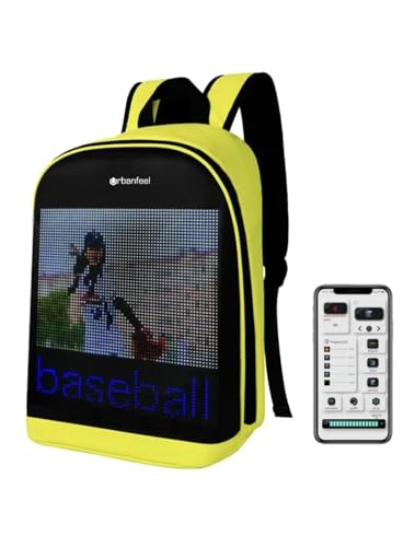 URBANFEEL Mochila LED Inteligente con Pantalla Digital Programable, Control por App...