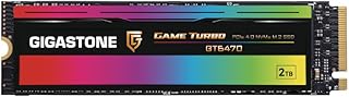 GIGASTONE Game Turbo PCIe Gen4x4 SSD 2TB, Speed Up to 7,300MB/s with SLC Caching Gaming/PC/Desktop/Laptop 5-Year Warranty M.2 NVMe PCIe 4.0 2280 Internal Solid State Drive