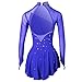 RoyalBlue,XL,Figure Skating Dress Ice Skating Costume for Womens Girls Gymnastics Competition Dresses Leotard Wear Spandex