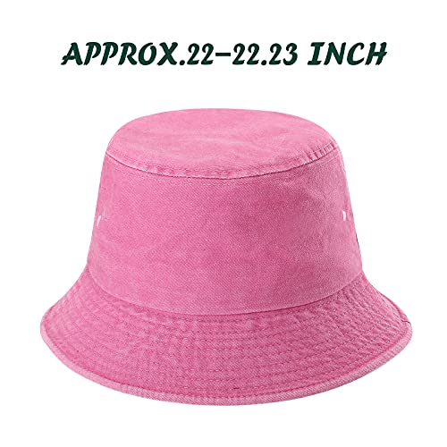 Bucket Hat, Summer Travel Beach Sun Hat, Bucket Hat For Women Men Cotton Unisex Packable Fisherman Hat Outdoor Cap Pink #TOP6