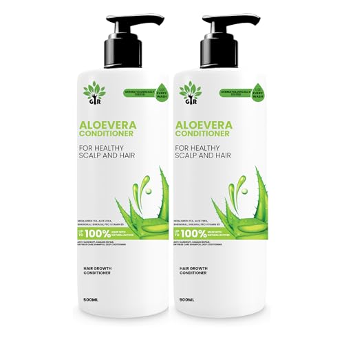 Image of GIR Aloe Vera Ayurvedic Conditioner with Aloe Vera & 21 Herbs Nourishes Scalp & Hair Paraben & Silicone Free - 2 x 500ml (Total 1000ml)