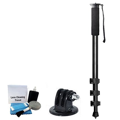 72-Inch Monopod Pro Series Lightweight Heavy Duty Monopod With Quick Release For Gopro Hero 4 Hero3+ Hero 3 Black Silver White (Or Nikon Canon Sony Dslr Camera)+ Carrying Case + Cleaning Kit #TOP8
