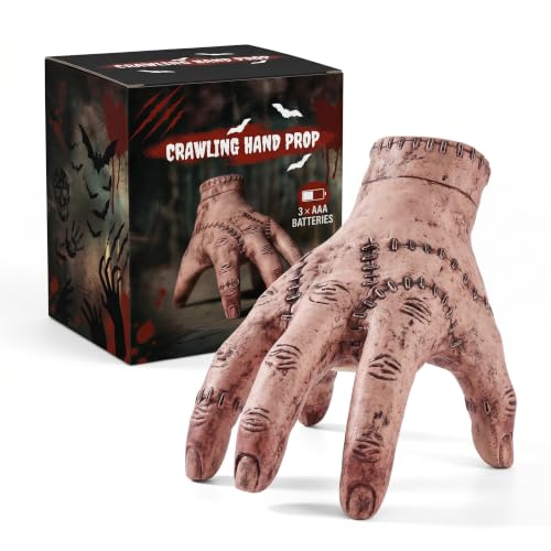 YFFSMYA Halloween Animatronic Crawling Zombie Hand - Sound-Activated Creepy Motion & Effects for Haunted House, Horror Costume, Party Decor