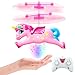 Ynanimery Flying Unicorn Flying Fairy Toys for Girls, Unicorn Toys for Girls Age 6 7 8 9 Teens Birthday, Magic Flying Ball Helicopter Drone Fairy Toy with LED Light for Kids Indoor Play