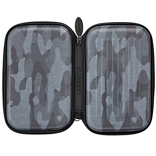 Casemaster Sentinel 6 Dart Case, Holds Extra Accessories, Tips, Shafts And Flights, Compatible With Steel Tip And Soft Tip Darts, Impact & Water Resistant Tactech Shell, Black Camo #TOP7