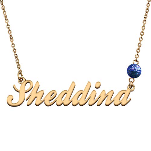 HUAN XUN Custom Choker Birthstone Sheddina Name Necklace Best