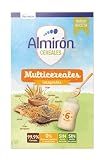 Almirón Cereales Multicereales Integrales Bebé | 99,9% Cereales | Sin Azúcares Añadidos ni Producidos | Sin Aceite de Palma | Con Vitamina B1 | Desde 6 Meses, 225 g