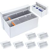 ULTRGEE Sammelkarten-Aufbewahrungsbox, 2-reihig, für 88 PSA-Plattenkarten, Kartonhalter, Organizer-Boxen mit Trennwänden für Sportkarten, 8 Stück