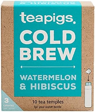 Tea Pigs Watermelon and Hibiscus Cold Brew Tea Bags (1 Pack of 10 Tea Bags)