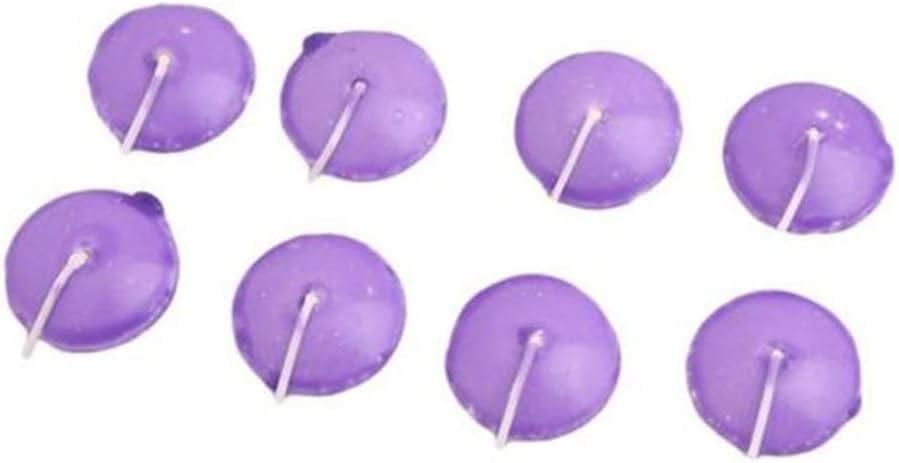 PRETYZOOM 10pcs Small Floating Candles Disc Purple Flameless Decorative Candles for Wedding Decor
