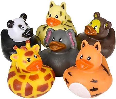 Rhode Island Novelty 2" Zoo Animal Rubber Duckies