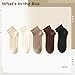 yeeplant 5 Pairs Women'S Socks, Solid Color Cotton Ankle Socks, Fashionable And Thin