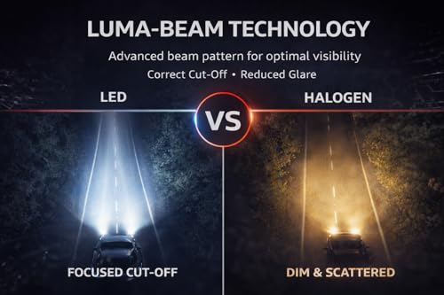 Image of HAXXAL H4 LED Headlight Bulb 200W 6000K Sky White Turbo LED Luma-Beam Technology Anti-Glare for Bike & Car