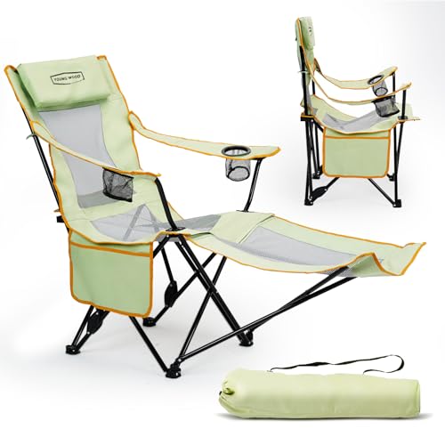 YOUNG WOOD Reclining Camping Lounge Chair