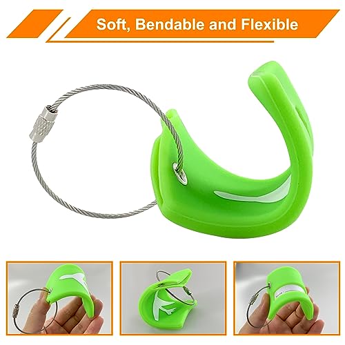 Mziart 2 Pack Silicone Luggage Tags for Suitcases Travel Bag Tags for Luggage, Baggage Suitcase Tags with Privacy Name ID Card (Green)