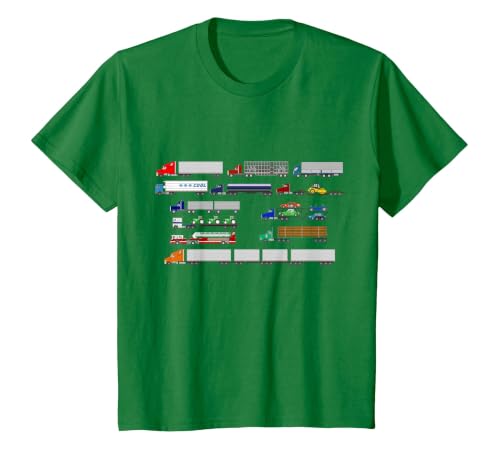 Tractor Trailers - The Kids' Picture Show T-Shirt, Youth, Kelly Green, Medium