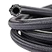 theBlueStone -4AN -6AN -8AN -10AN Braided Fuel Line Hose 20FT -8AN Nylon Braided for 1/2" Tube Size