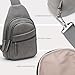 Alldaily Large Sling Bag for Women Crossbody Purse Leather Fashionable Trendy Chest Bag for Travel, Fanny Pack (Grey)