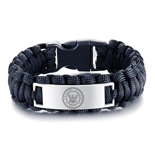 Navy Veteran Paracord Wristband