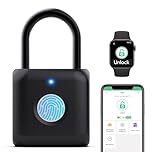 Anweller Fingerprint Padlock,Smart Padlock,Locker Padlocks Fingerprint,USB Rechargeable Gym Lock Suitable for Gym Locker,Locker, School,Storage,Luggage(Black)